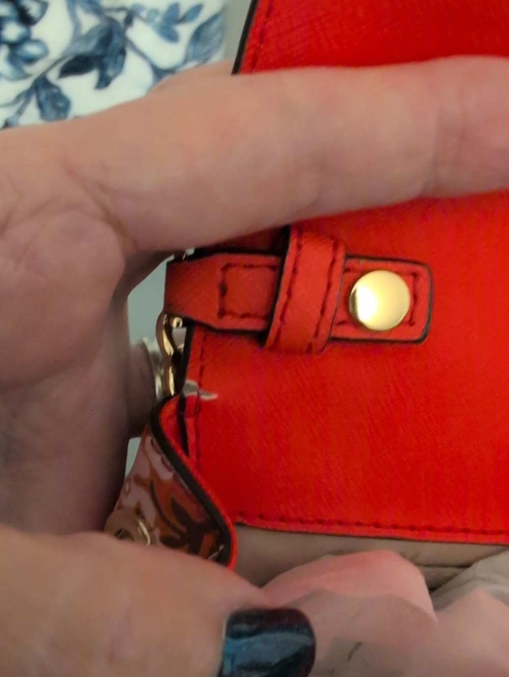 Michael Kors Tina Floral Saffiano Leather Mini Crossbody Bag - Picture 8 of 10